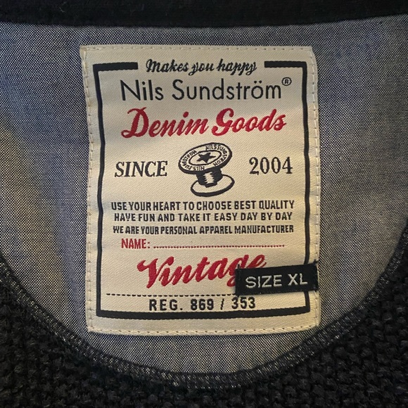 Nils Sundstrom Blue Knit Jacket - Picture 3 of 4